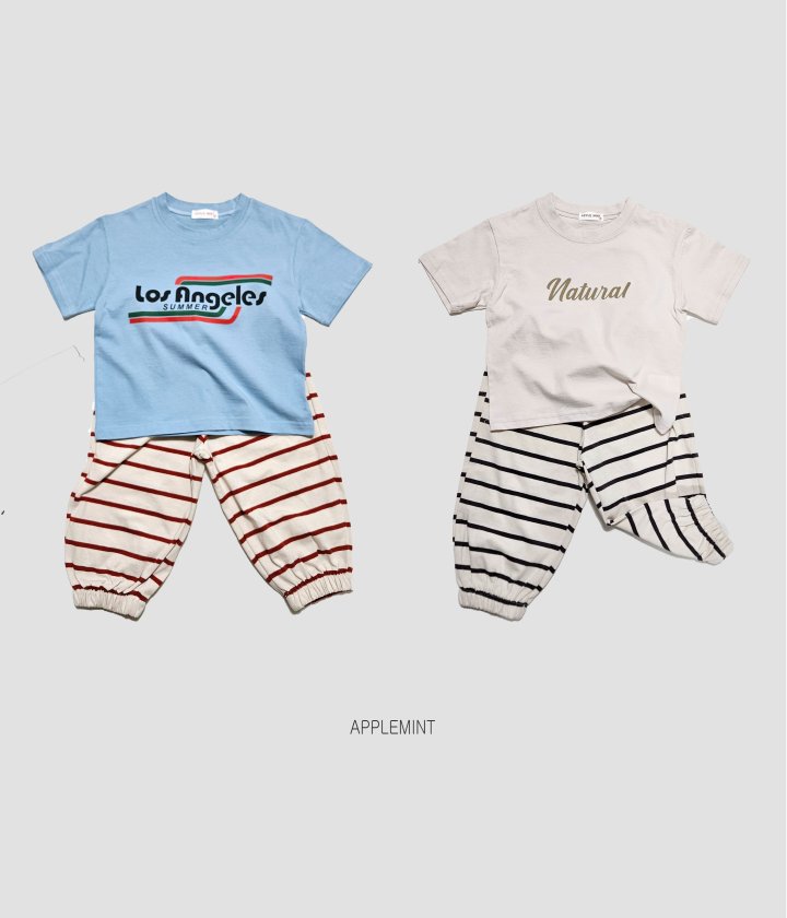 Applemint - Korean Children Fashion - #kidsshorts - Summer Striped Pants - 3