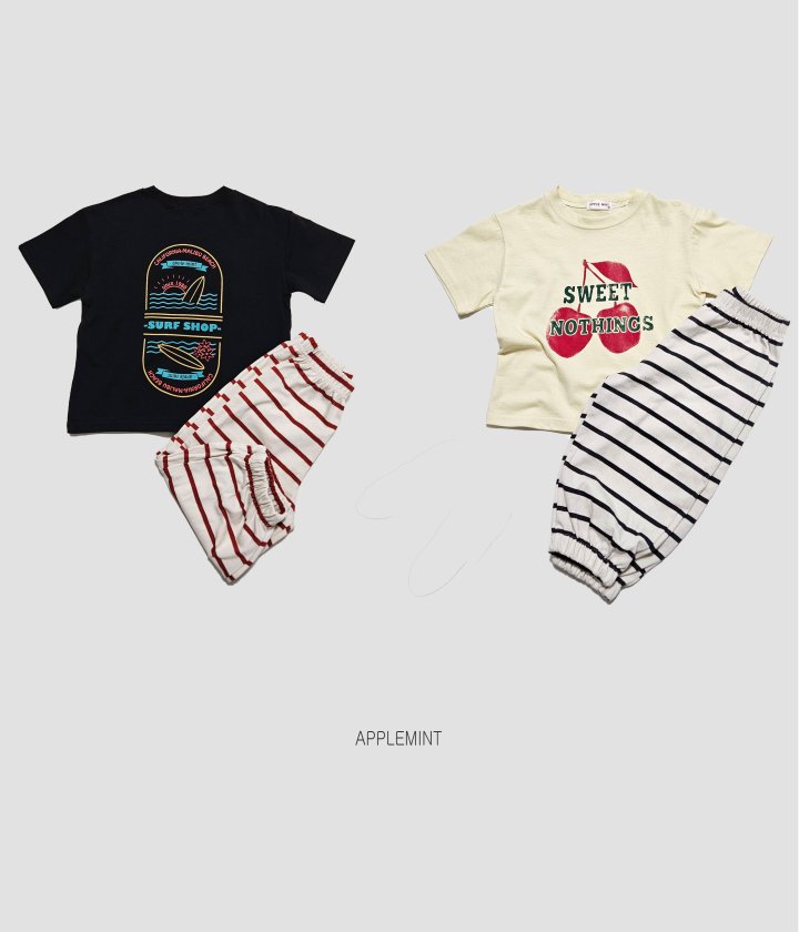 Applemint - Korean Children Fashion - #kidsshorts - Summer Striped Pants - 4