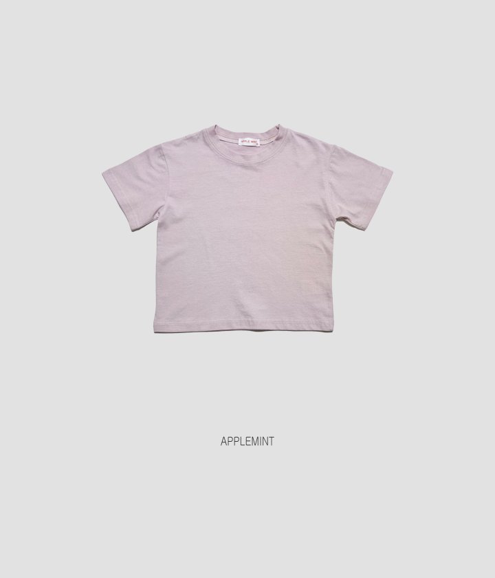 Applemint - Korean Children Fashion - #littlefashionista - Solid Short Sleeve Tee - 4