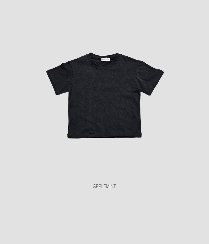 Applemint - Korean Children Fashion - #prettylittlegirls - Solid Short Sleeve Tee - 6