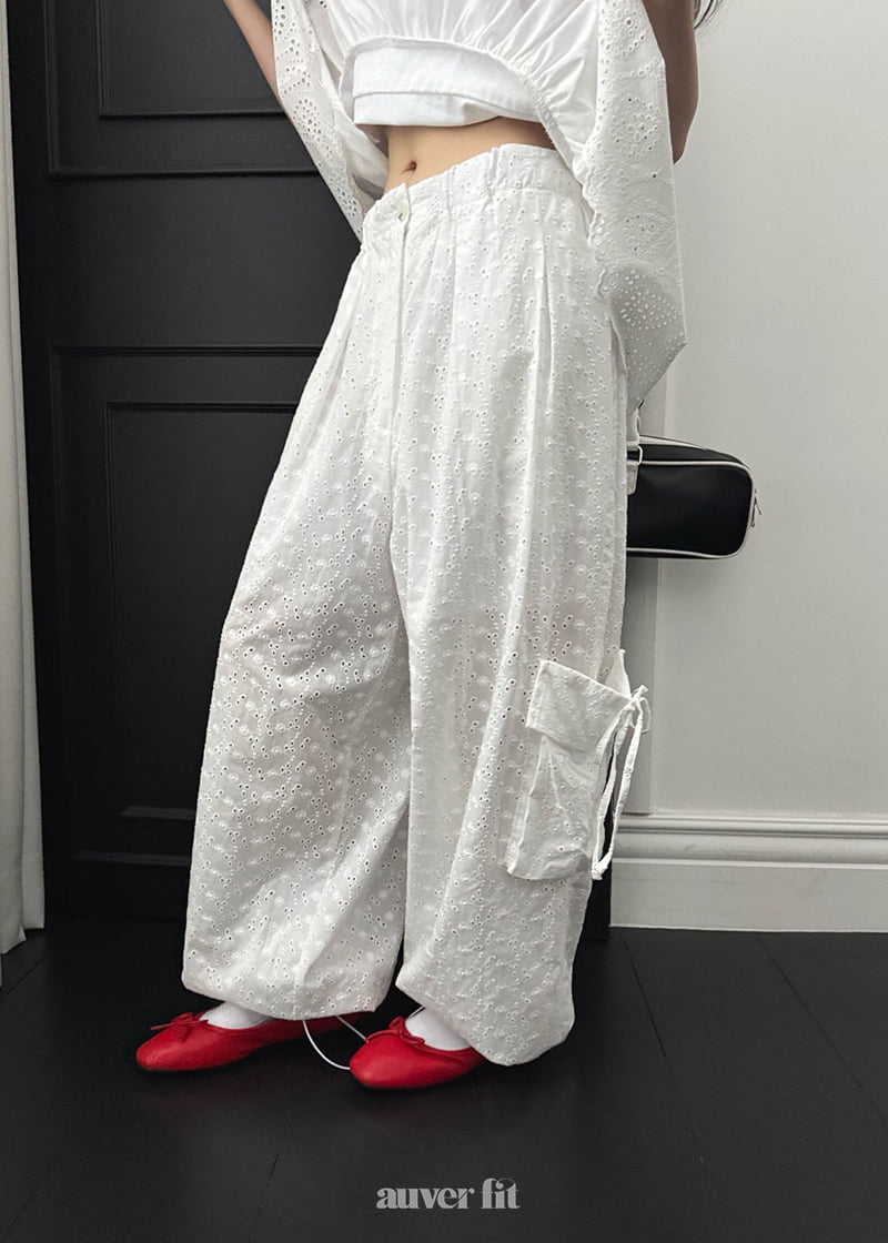 Auver_Fit - Korean Women Fashion - #momslook - Punched Cargo Pants - 3