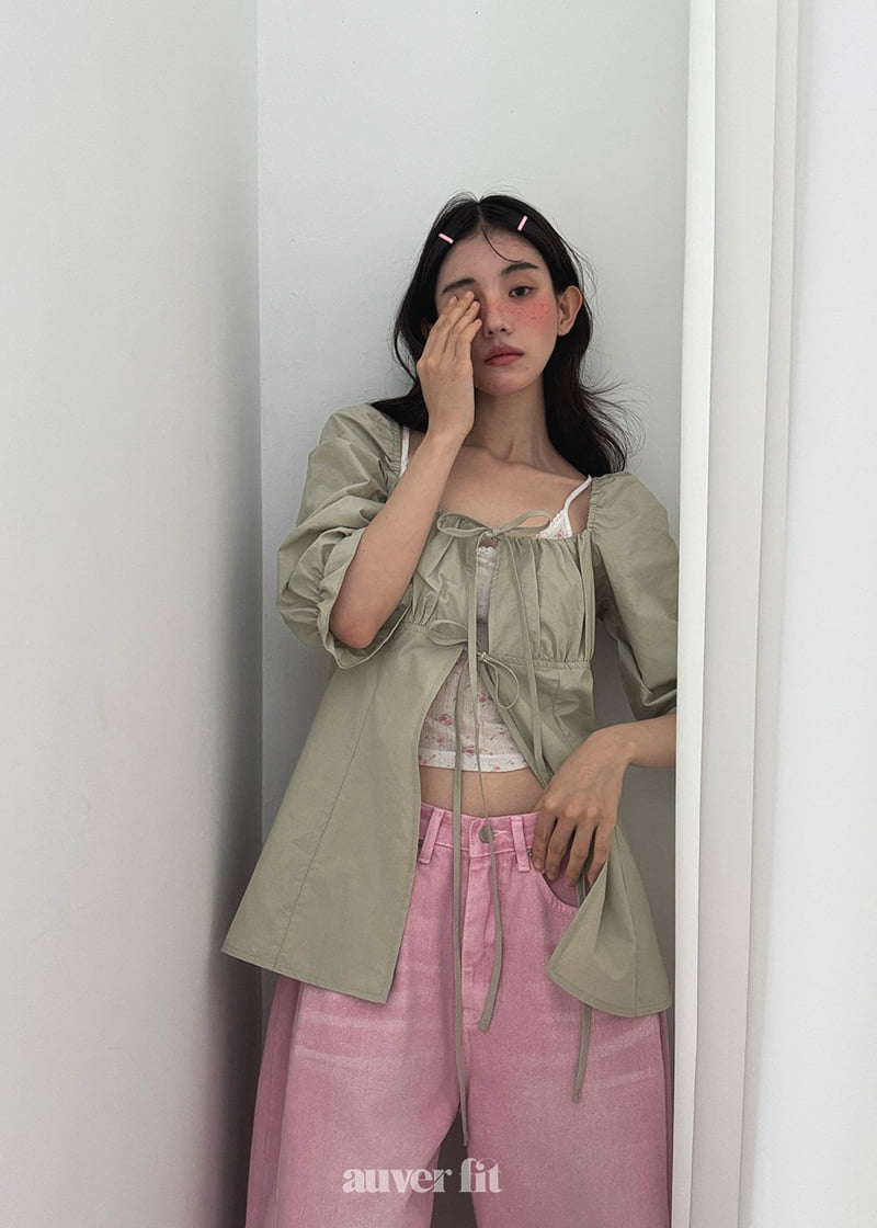 Auver_Fit - Korean Women Fashion - #momslook - Square Off-Shoulder Blouse - 7