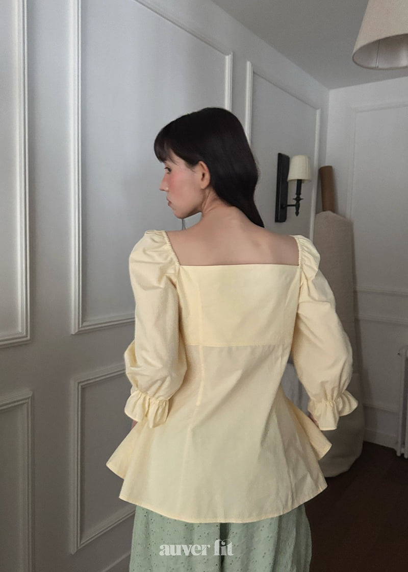 Auver_Fit - Korean Women Fashion - #momslook - Square Off-Shoulder Blouse - 9