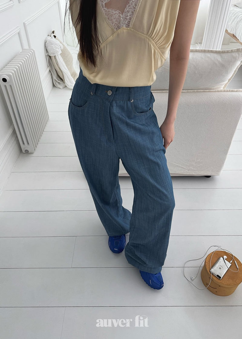 Auver_Fit - Korean Women Fashion - #momslook - Tencel Denim Pants - 10