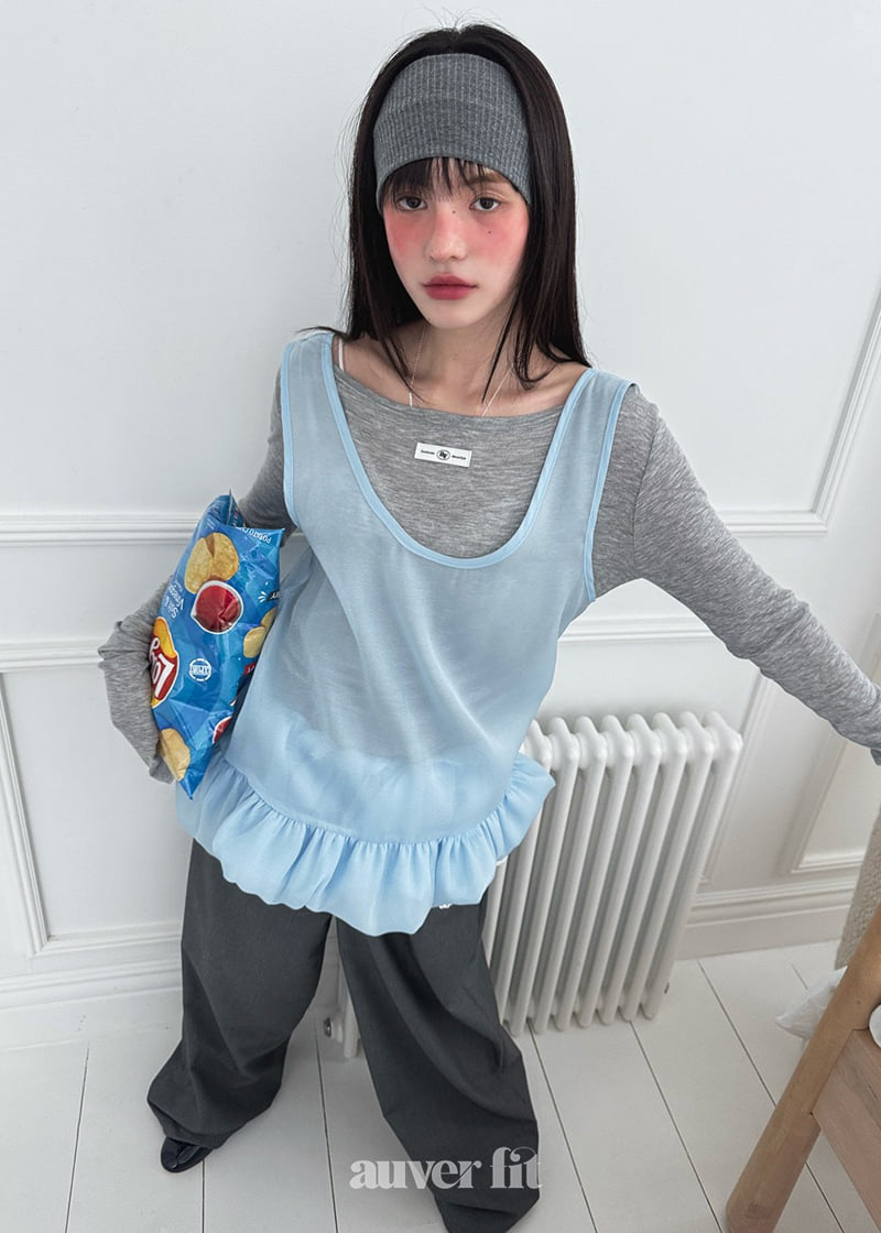 Auver_Fit - Korean Women Fashion - #momslook - Organza Balloon Shawl Dress