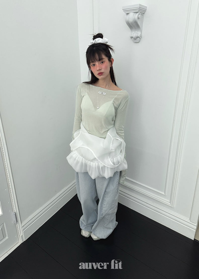 Auver_Fit - Korean Women Fashion - #momslook - Organza Balloon Shawl Dress - 5