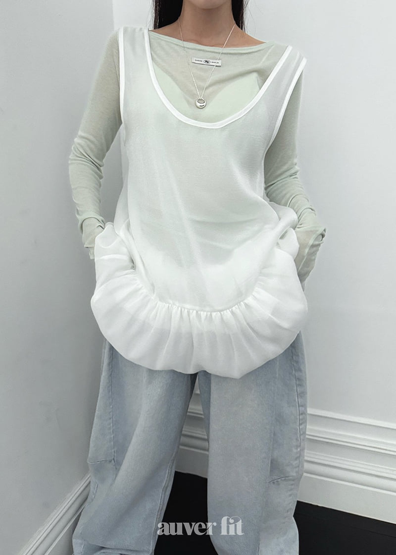 Auver_Fit - Korean Women Fashion - #momslook - Organza Balloon Shawl Dress - 7