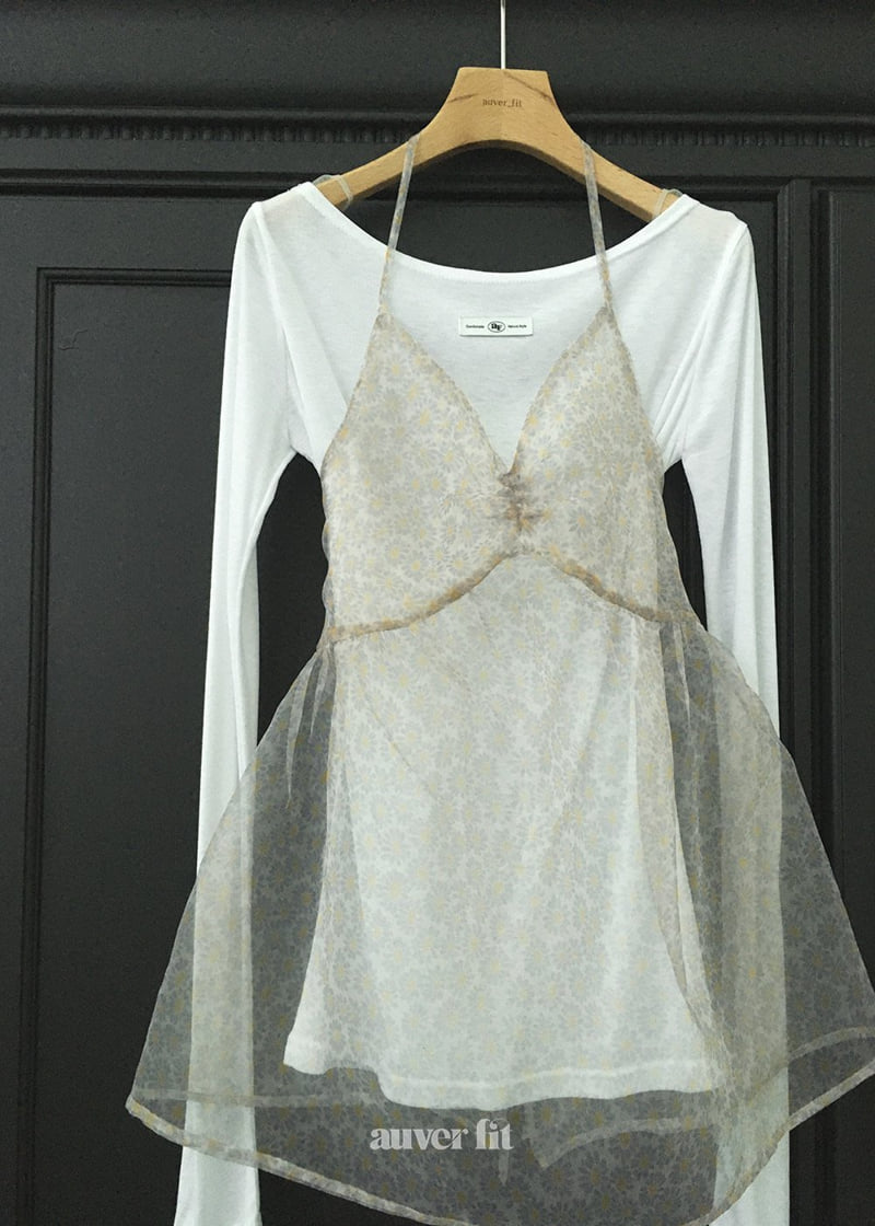 Auver_Fit - Korean Women Fashion - #momslook - Daisy Ribbon Sleeveless - 12