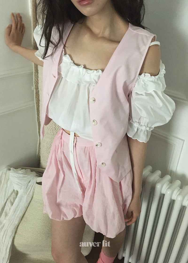 Auver_Fit - Korean Women Fashion - #momslook - Striped Slim Vest - 2