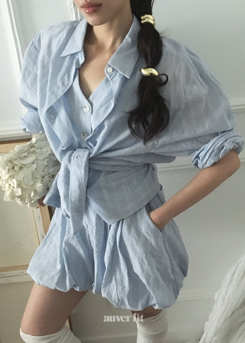 Auver_Fit - Korean Women Fashion - #momslook - Striped Normal Shirt - 2