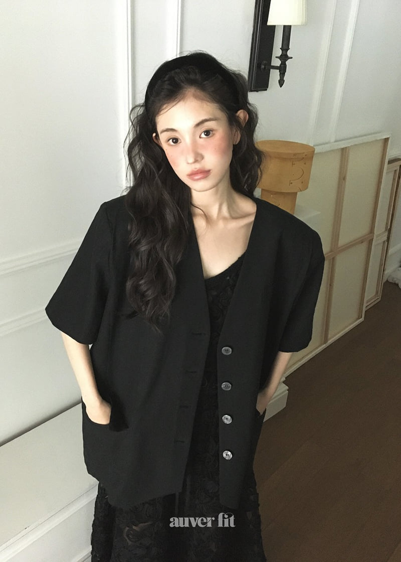 Auver_Fit - Korean Women Fashion - #momslook - Linen No-Collar Short Jacket - 7