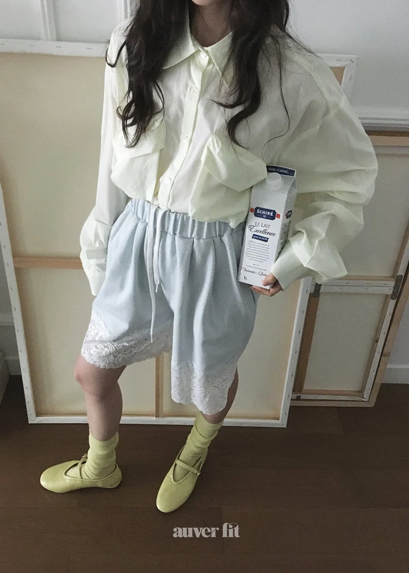 Auver_Fit - Korean Women Fashion - #momslook - Mesh Lace Shorts - 3