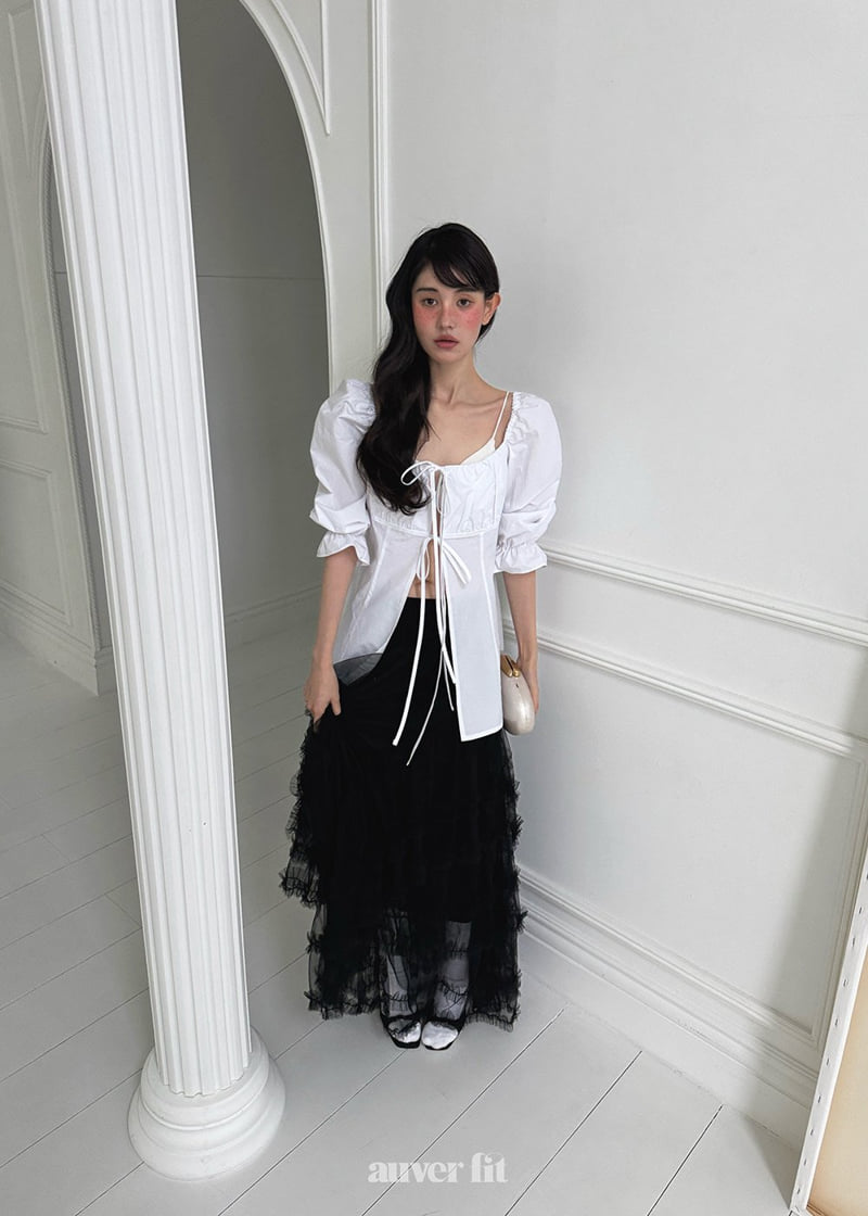 Auver_Fit - Korean Women Fashion - #pursuepretty - Square Off-Shoulder Blouse