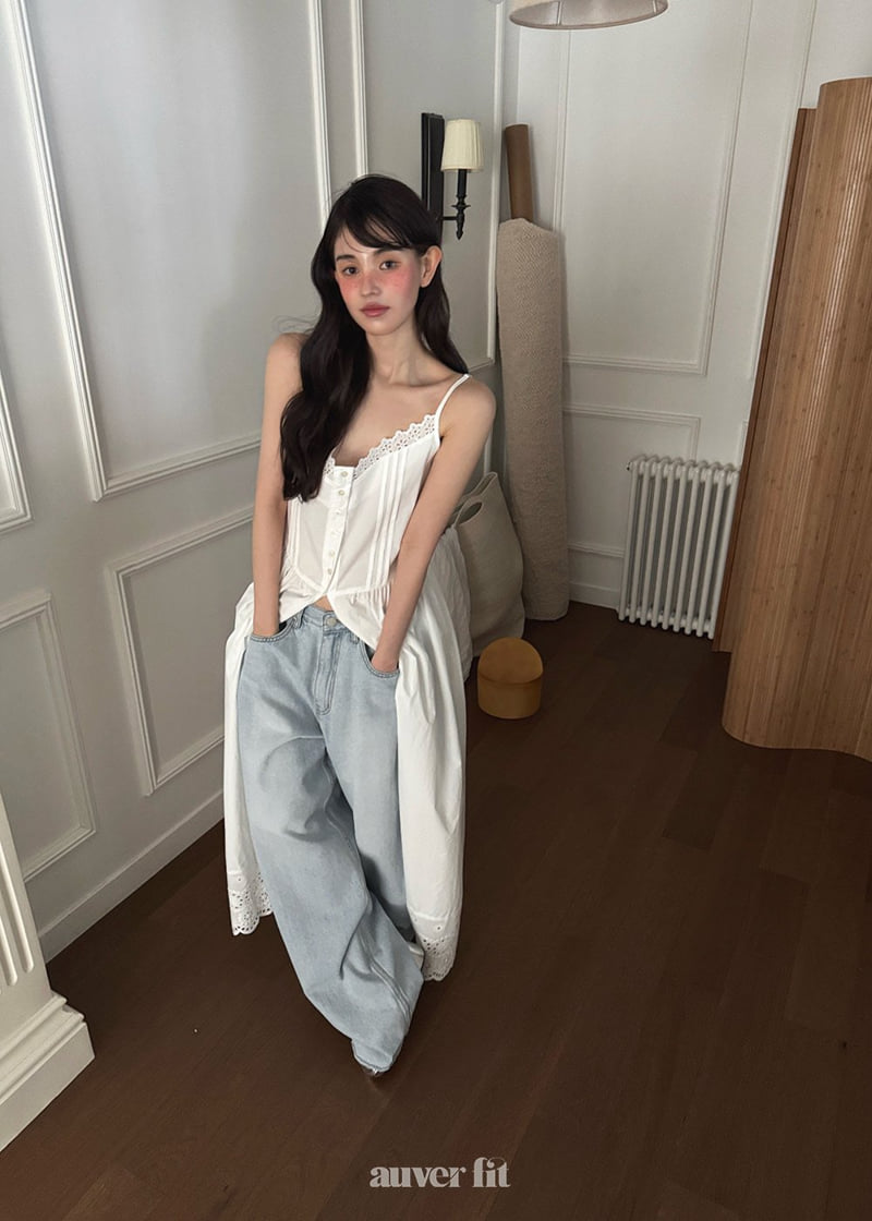 Auver_Fit - Korean Women Fashion - #restrostyle - Cotton Punched Long Dress - 3