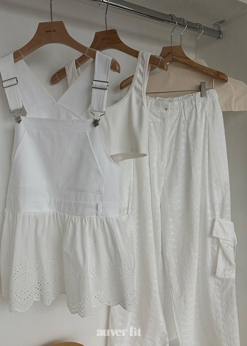 Auver_Fit - Korean Women Fashion - #romanticstyle - Punched Strap Sleeveless - 8