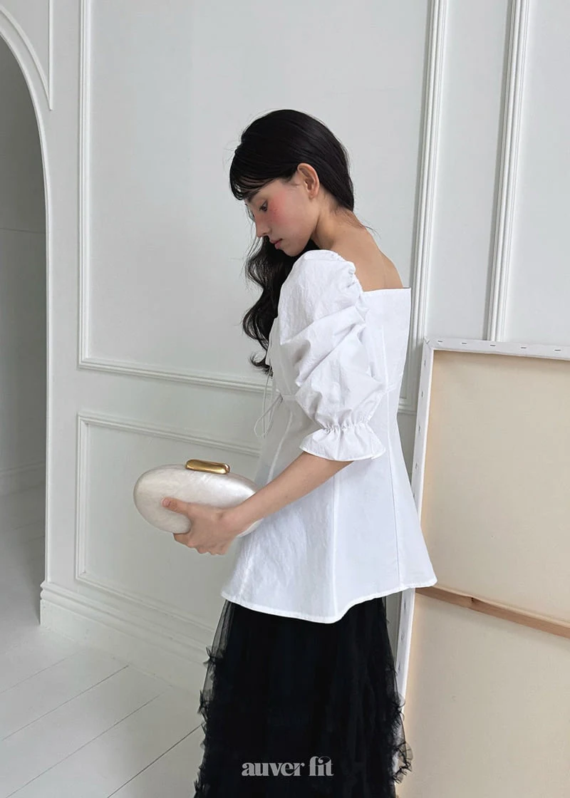 Auver_Fit - Korean Women Fashion - #thelittlethings - Square Off-Shoulder Blouse - 6