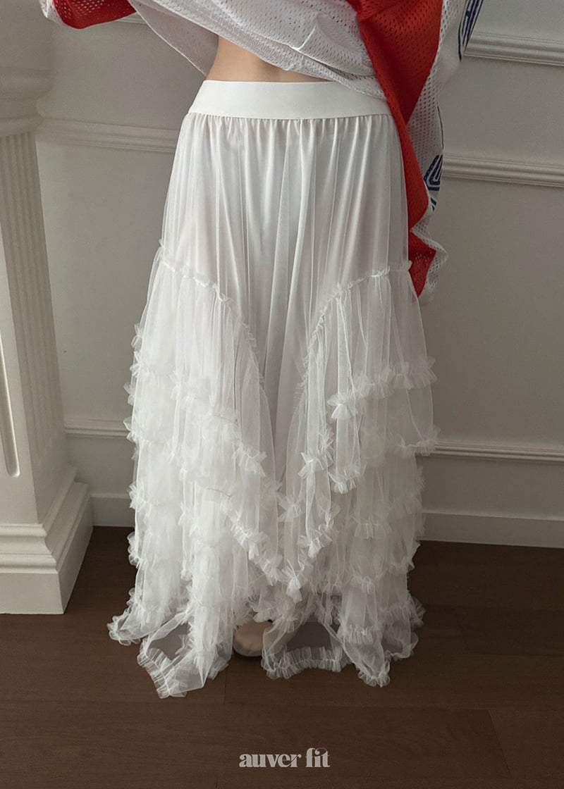 Auver_Fit - Korean Women Fashion - #womensfashion - Round Tiered Long Skirt - 5