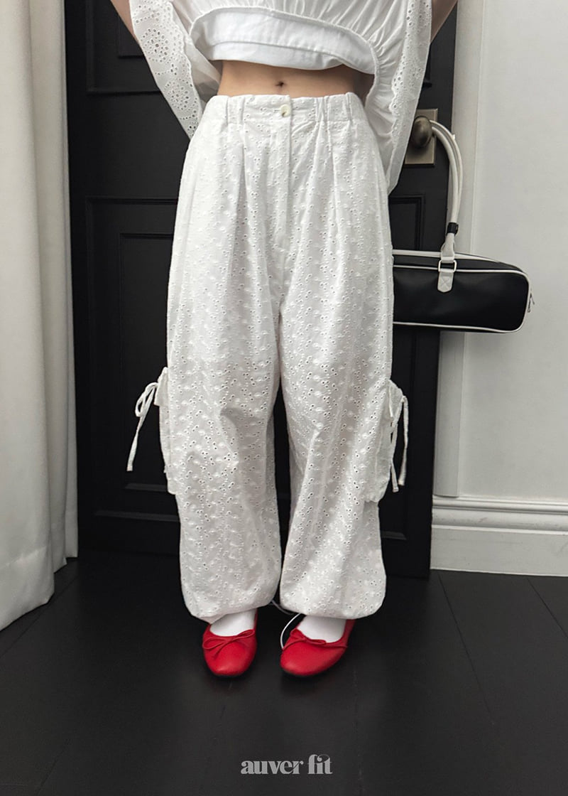 Auver_Fit - Korean Women Fashion - #momslook - Punched Cargo Pants - 4