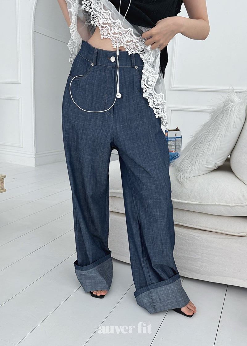 Auver_Fit - Korean Women Fashion - #womensfashion - Tencel Denim Pants - 5