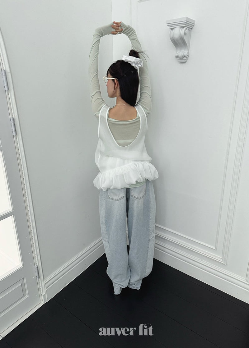 Auver_Fit - Korean Women Fashion - #womensfashion - Organza Balloon Shawl Dress - 8