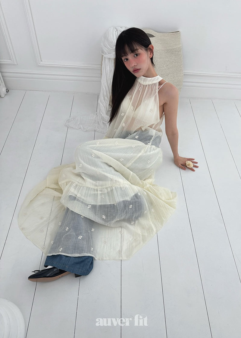 Auver_Fit - Korean Women Fashion - #womensfashion - Rose Halter Long Dress - 7