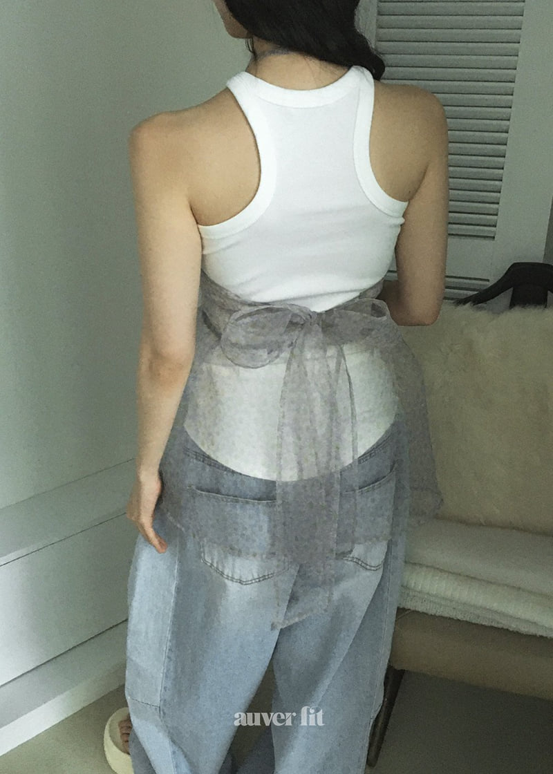 Auver_Fit - Korean Women Fashion - #womensfashion - Daisy Ribbon Sleeveless - 8