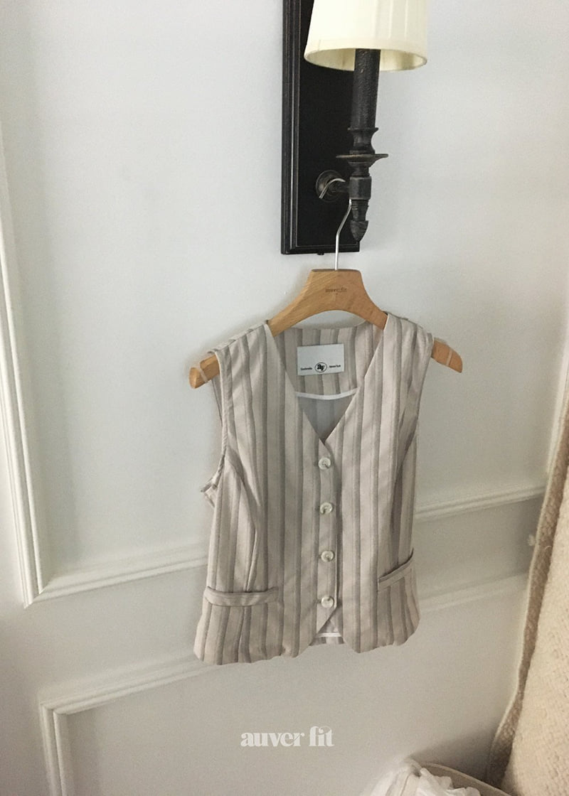 Auver_Fit - Korean Women Fashion - #womensfashion - Striped Slim Vest - 9