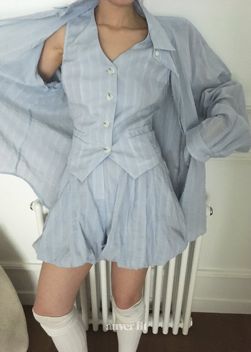 Auver_Fit - Korean Women Fashion - #womensfashion - Striped Normal Shirt - 5