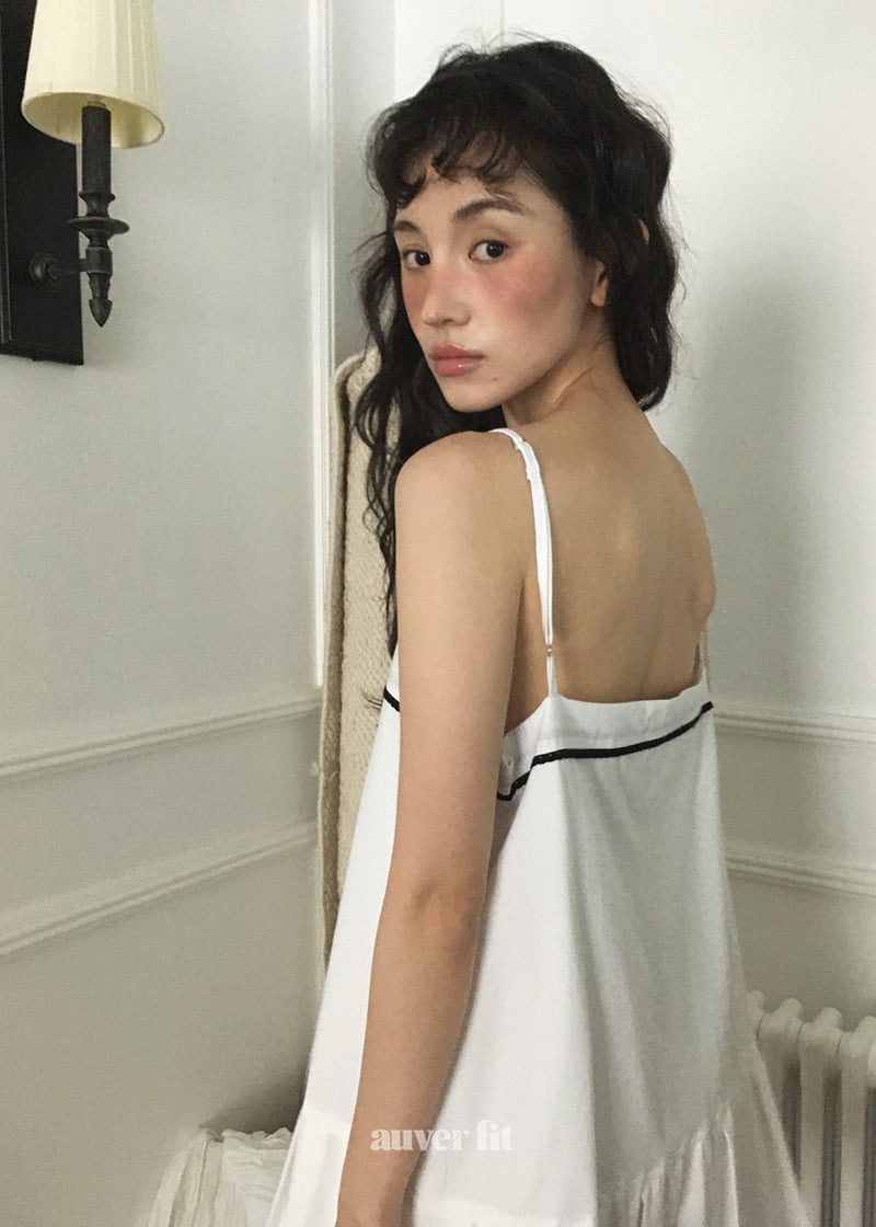 Auver_Fit - Korean Women Fashion - #womensfashion - Ribbon Pleated Sleeveless - 2