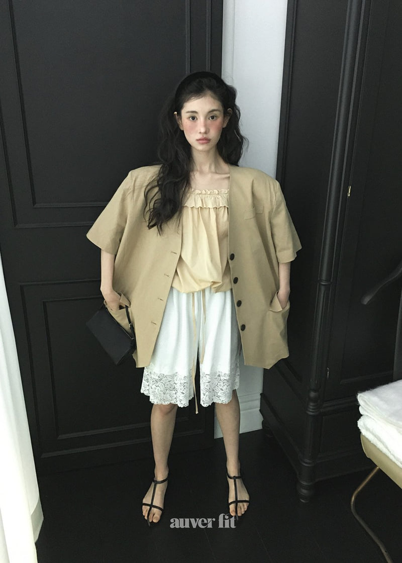 Auver_Fit - Korean Women Fashion - #womensfashion - Wave Off-Shoulder Blouse