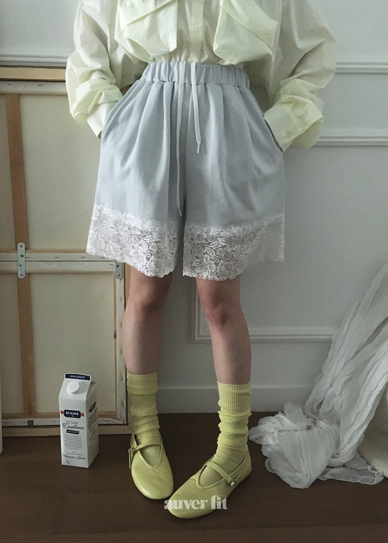 Auver_Fit - Korean Women Fashion - #momslook - Mesh Lace Shorts - 4