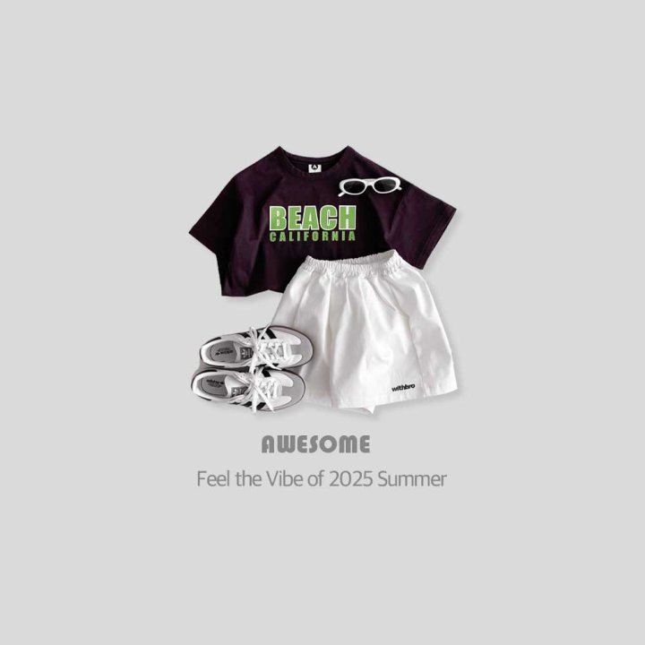 Awesome Bebe - Korean Children Fashion - #designkidswear - (Tencel) Beach Short-Sleeve Tee - 2
