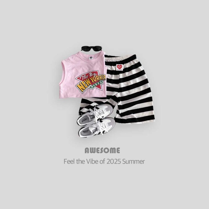 Awesome Bebe - Korean Children Fashion - #fashionkids - New York Pizza Sleeveless - 3