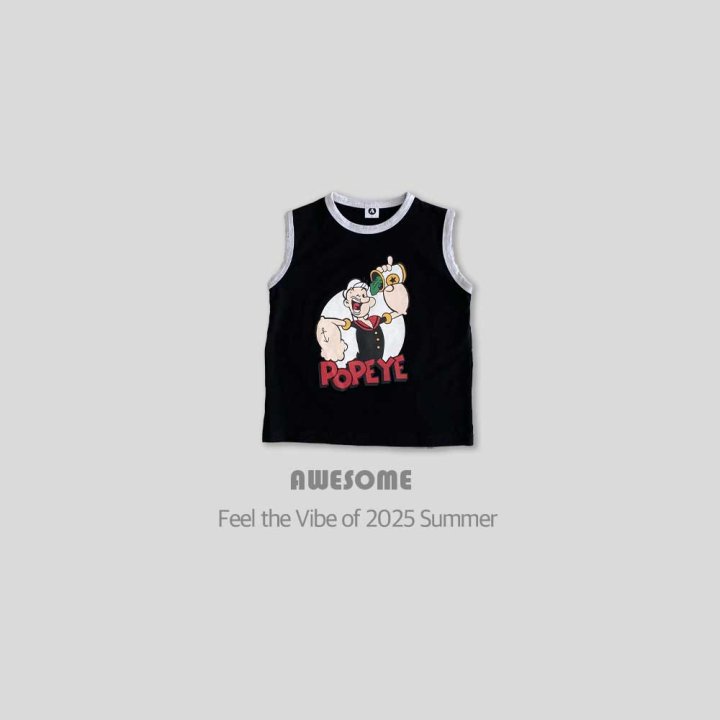 Awesome Bebe - Korean Children Fashion - #kidsshorts - Popeye Sleeveless Setup - 8