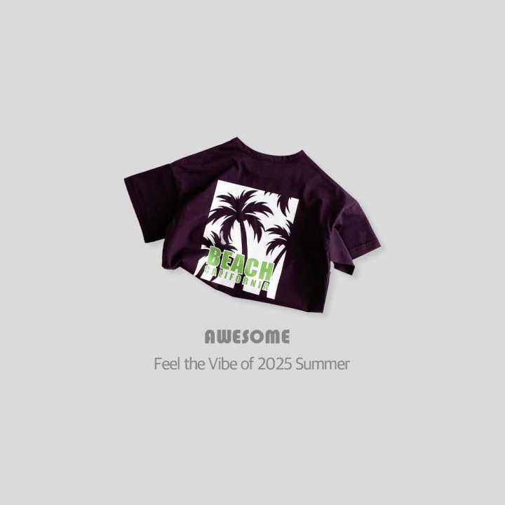Awesome Bebe - Korean Children Fashion - #kidsshorts - (Tencel) Beach Short-Sleeve Tee - 5