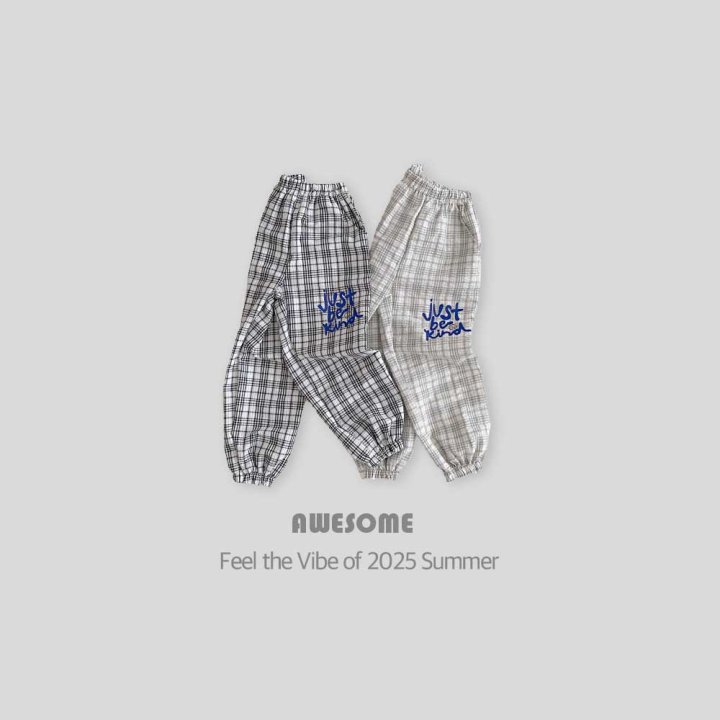 Awesome Bebe - Korean Children Fashion - #kidsshorts - Check Summer Jogger Pants