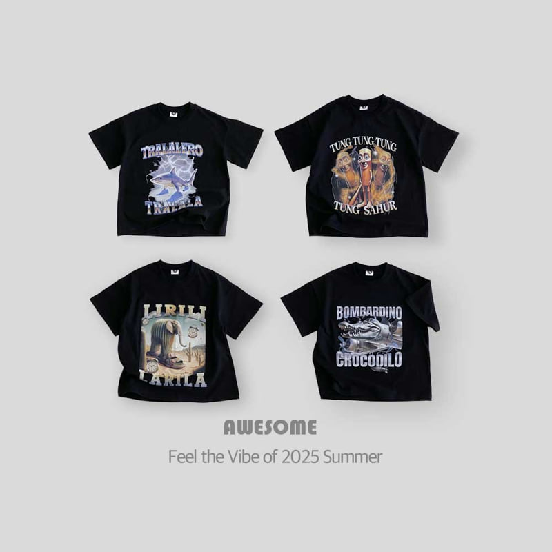 Awesome Bebe - Korean Children Fashion - #kidsstore - Italian Brainrot Tee