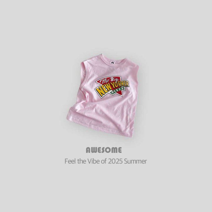 Awesome Bebe - Korean Children Fashion - #kidzfashiontrend - New York Pizza Sleeveless - 6