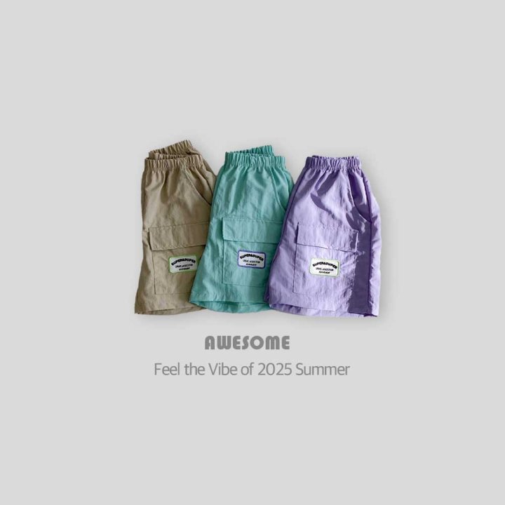 Awesome Bebe - Korean Children Fashion - #kidsstore - (Waterproof) Origami Pocket Half Pants - 4