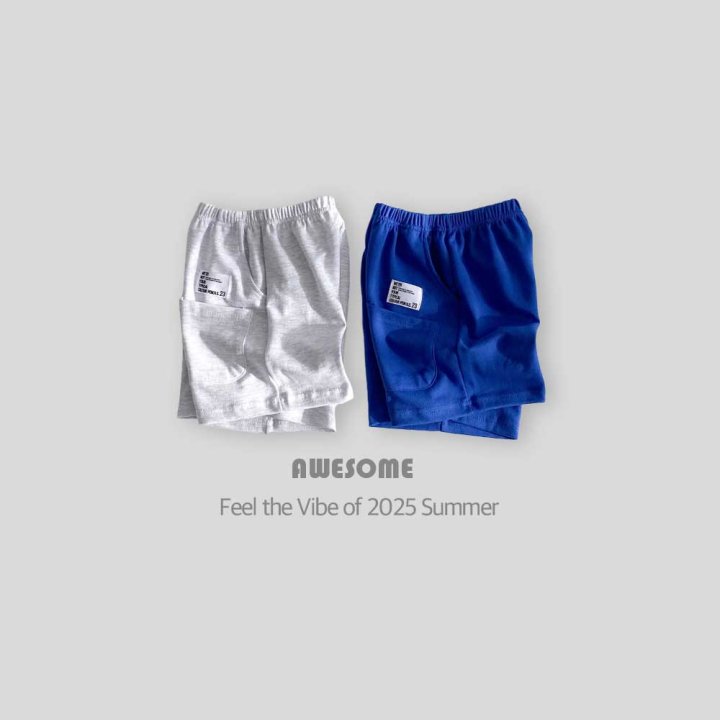 Label Cotton Knee-Length Pants by Awesome Bebe for Child - view 7