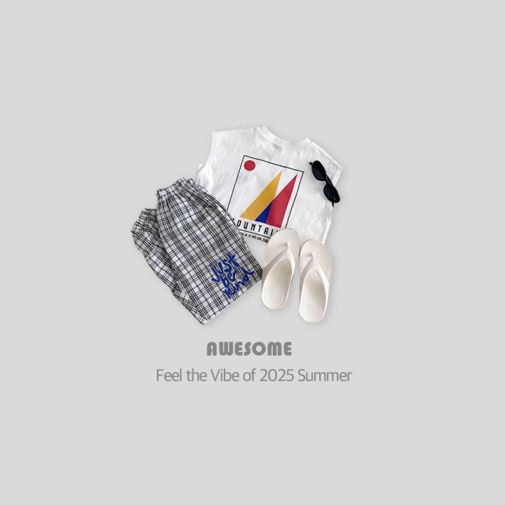 Awesome Bebe - Korean Children Fashion - #littlefashionista - Check Summer Jogger Pants - 5