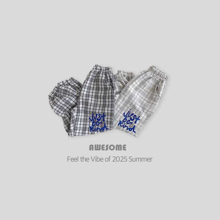 Awesome Bebe - Korean Children Fashion - #magicofchildhood - Check Summer Jogger Pants - 6