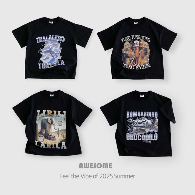 Awesome Bebe - Korean Children Fashion - #stylishchildhood - Italian Brainrot Tee - 10