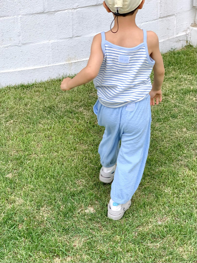 Bailey - Korean Children Fashion - #Kfashion4kids - Terry Stripe Sleeveless Tee - 7