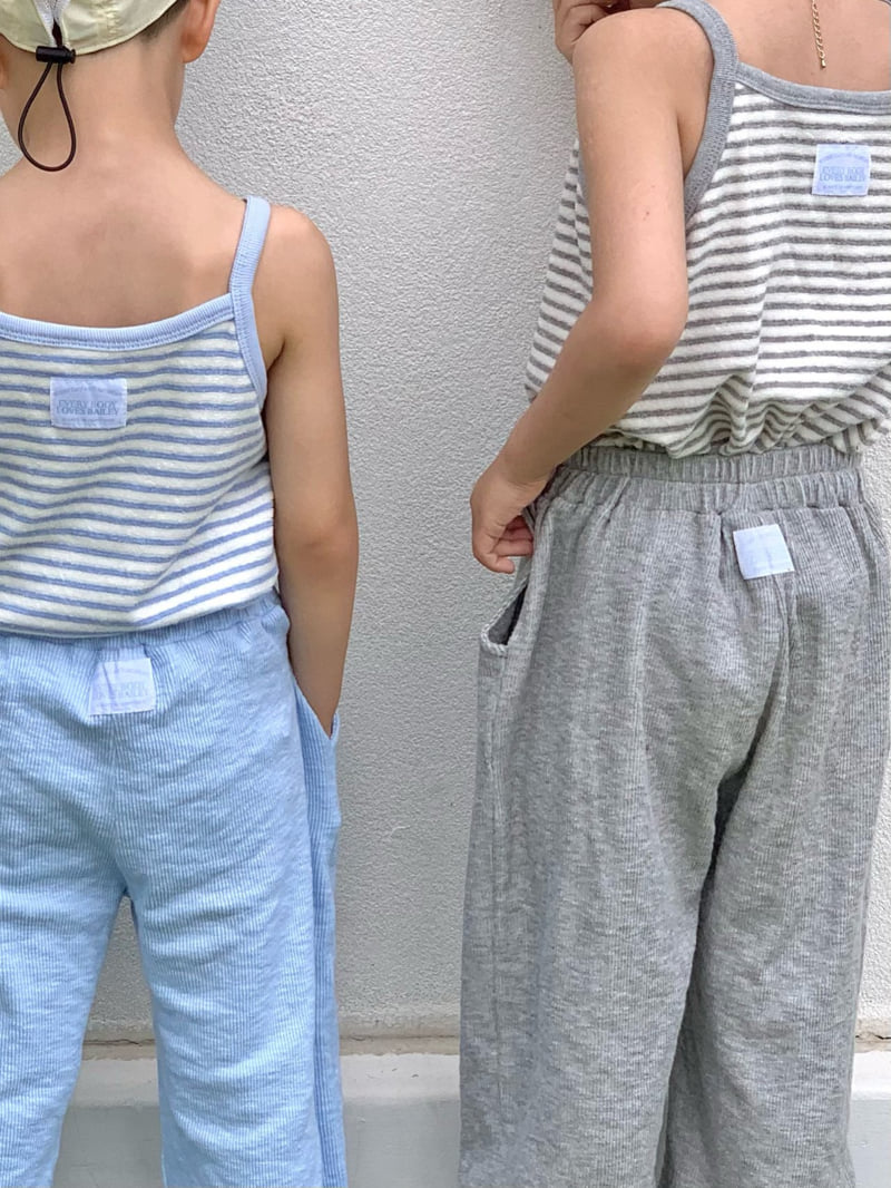 Bailey - Korean Children Fashion - #kidsstore - Terry Stripe Sleeveless Tee - 5
