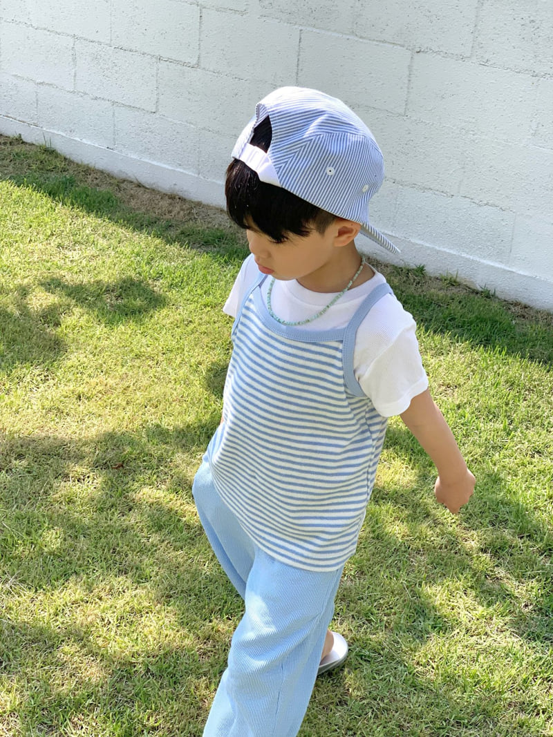 Bailey - Korean Children Fashion - #littlefashionista - Terry Stripe Sleeveless Tee - 8