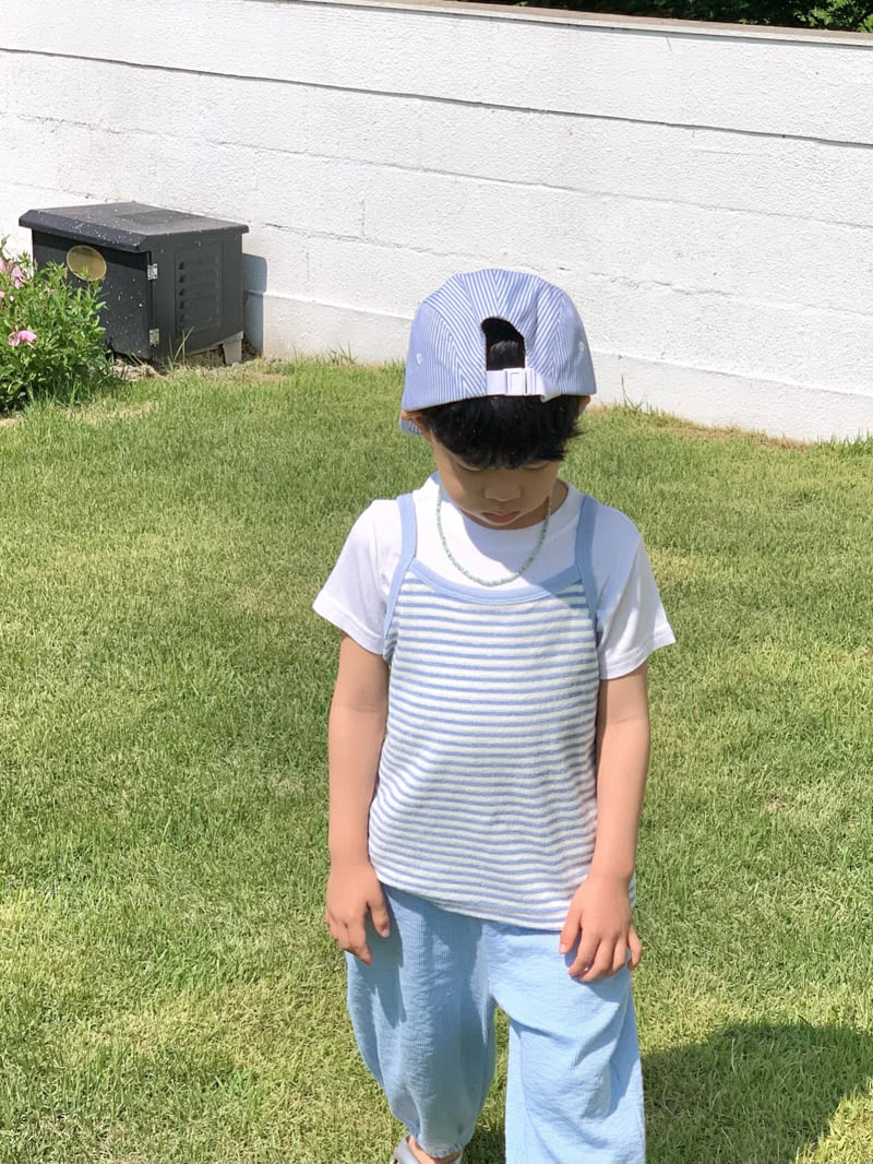 Bailey - Korean Children Fashion - #magicofchildhood - Terry Stripe Sleeveless Tee - 9
