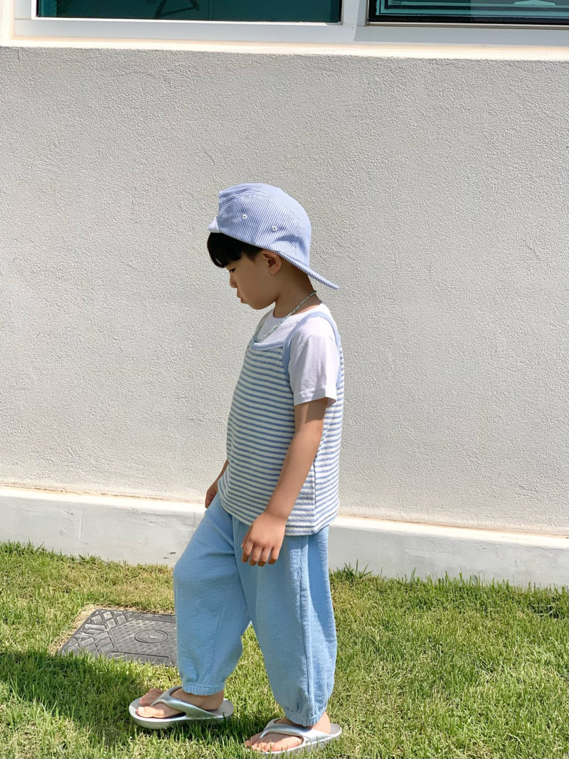 Bailey - Korean Children Fashion - #minifashionista - Terry Stripe Sleeveless Tee - 10