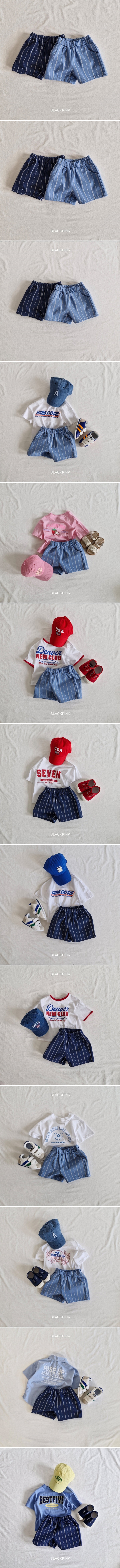 Black Pink - Korean Children Fashion - #childofig - Cony Denim Shorts