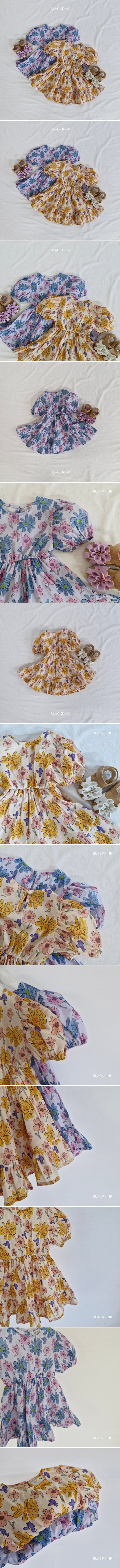 Black Pink - Korean Children Fashion - #kidsstore - Rev Floral One-piece